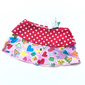 NWT Submarine Swimsuit Cover Up Hearts Polka Dots Lycra Skirt Girls Sz 4 4T NEW